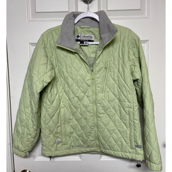 Columbia Jackets & Blazers - Columbia Jacket Women MED Green Zip Quilted Hiking Interchange Core *
